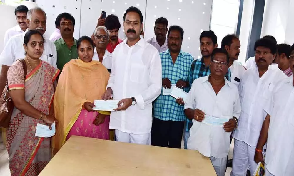 Chief Ministers Relief Fund cheques distributed: Deputy CM Alla Nani
