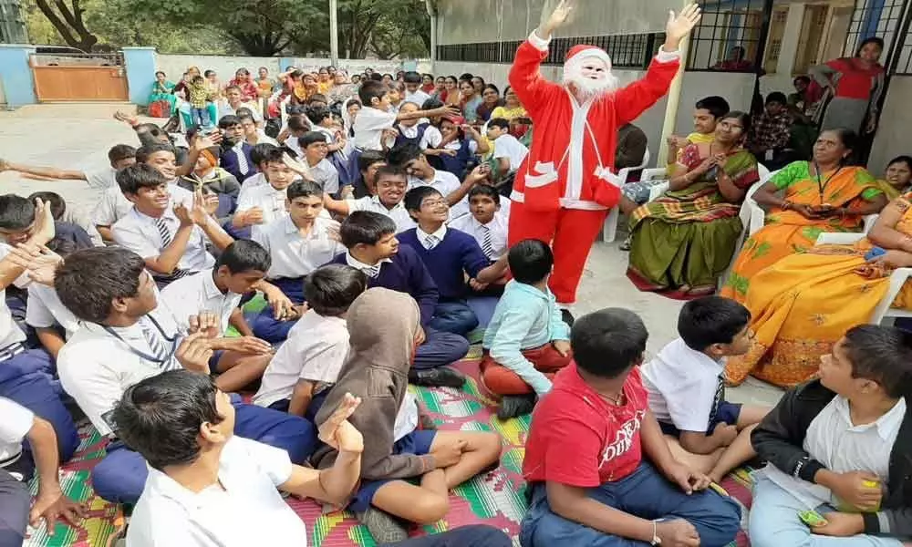 Differently abled students celebrate Christmas in BHEL Township