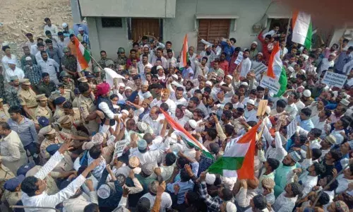 Muslims stage protest against Citizenship Amendment Act in Nizamabad