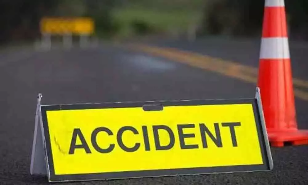 Mother-daughter duo dies, husband injures as an unknown vehicle hits two-wheeler in Ongole