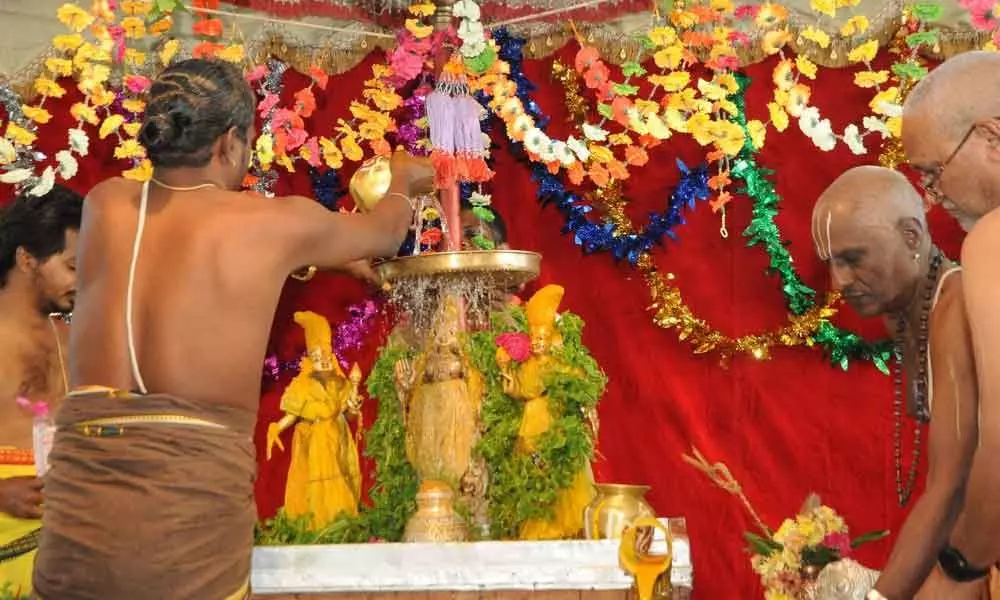 Pushpayagam performed to Lord Sri Ranganayaka Swamy in Guntur