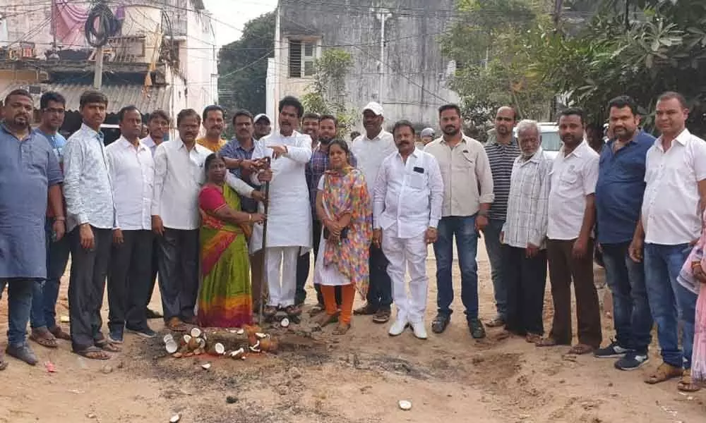 CC road works inaugurated at APIIC Colony