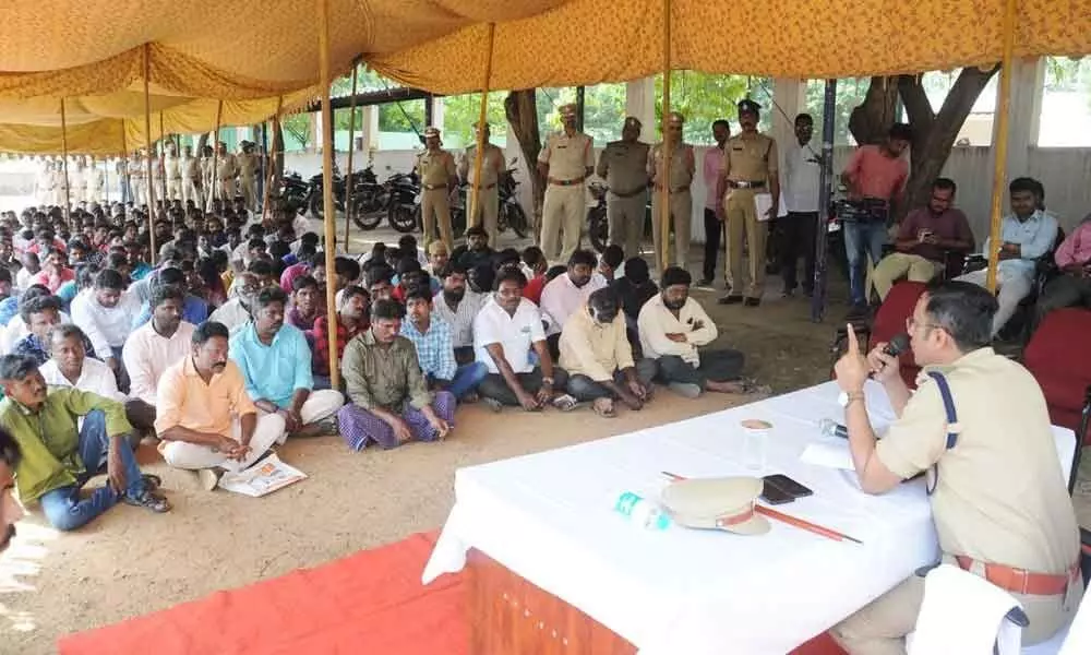 SP Bhaskar Bhushan warns of PD cases against rowdy sheeters in Nellore