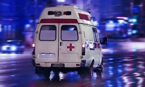 Unfit 108 Ambulance wreaks havoc to victims after tyre blast at Marripadu manual in Nellore