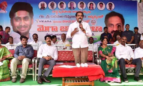 Minister Kurasala Kannababu opens mega job mela at AKNU