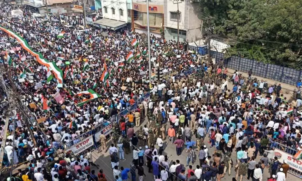 Nizamabad: Muslims take out rally against Citizenship Amendment Act