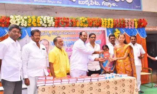 Gadwal MLA Bandla Krishna Mohan Reddy promises to provide all help to Buradpet ZPHS