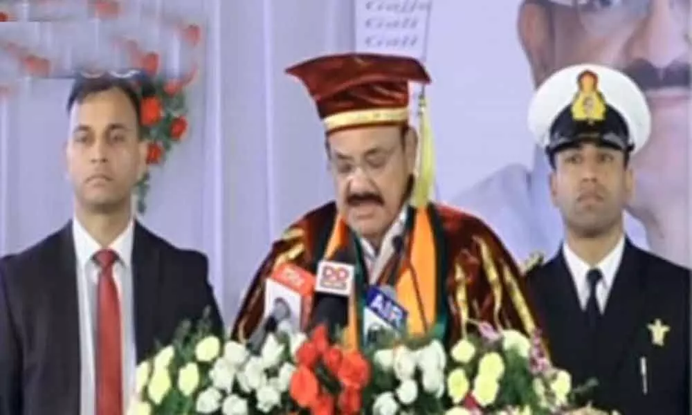Vice President Venkaiah Naidu participates in convocation ceremony of NIT Tadepalli, urges students to focus on Agriculture