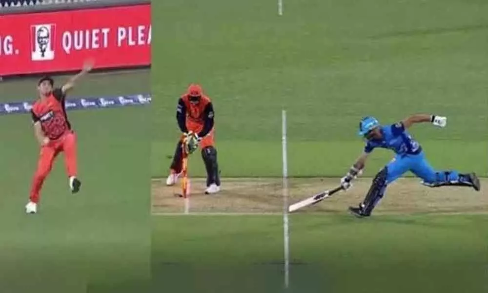 Richardson demonstrates unique fielding for a run-out in BBL