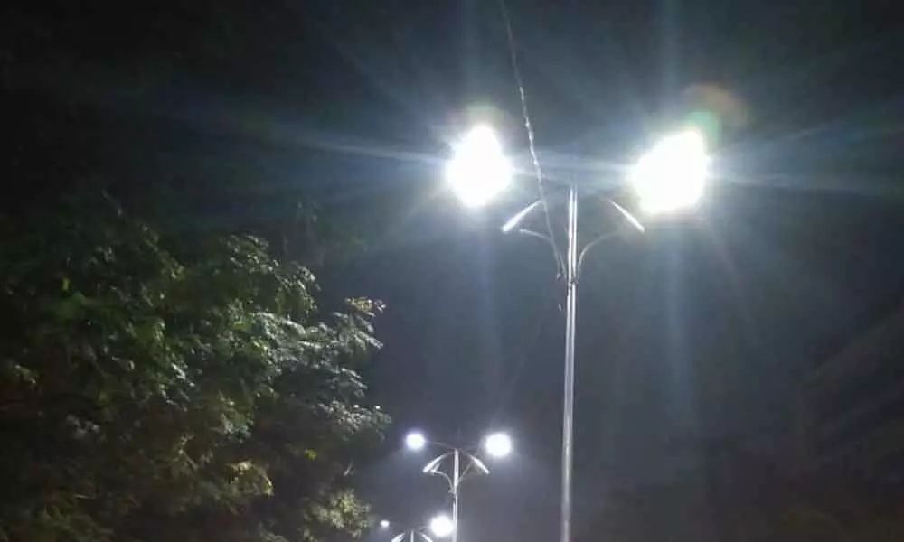 Vexing streetlights issue fixed at JVR Park in Banjara Hills