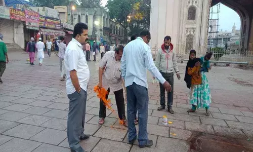 Marking of buffer zone at Charminar begins
