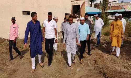 Corporator Fahad Bin Samad Abdat inspects works in Uppuguda
