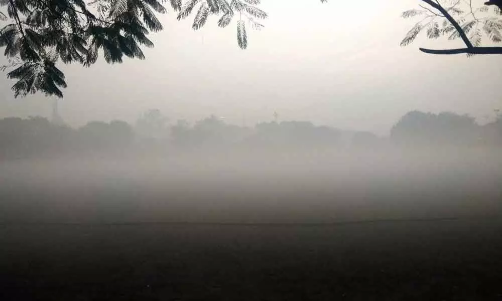 Fog covers partial solar eclipse in New Delhi