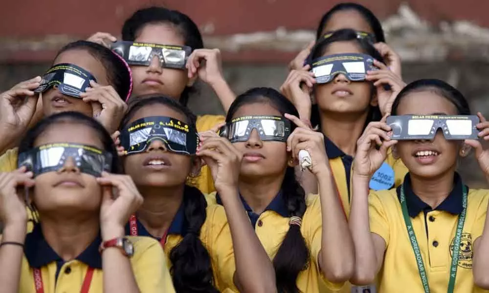 For students in Nepal, the solar eclipse was a hands-on experience