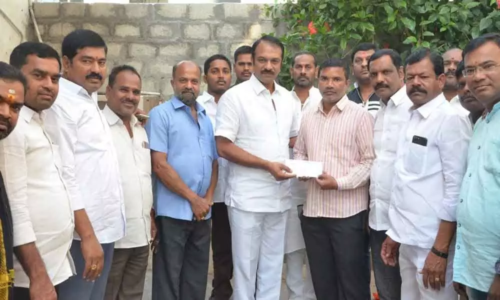 CMRF cheque handed over in Lingojiguda division
