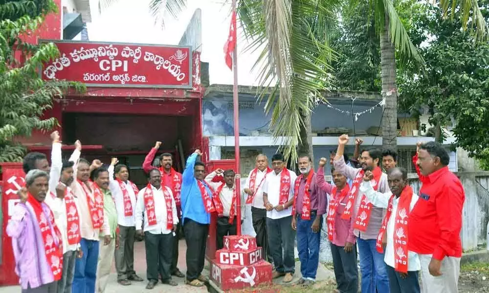 CPI celebrates Formation Day in Warangal