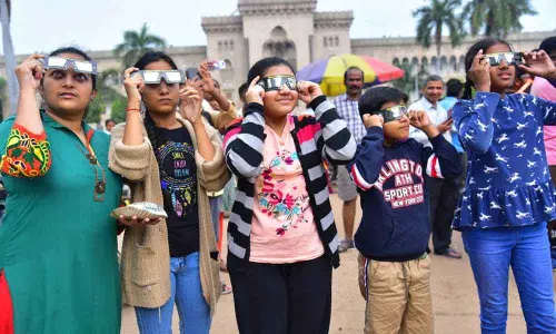 Osmania University students eclipse superstitious beliefs