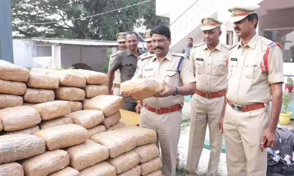 Ganja worth 36 lakh seized in Khammam