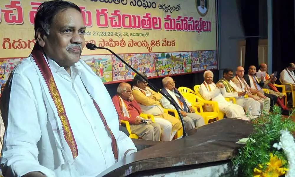 Deputy Speaker Mandali Buddha Prasad laments over govt neglecting Telugu
