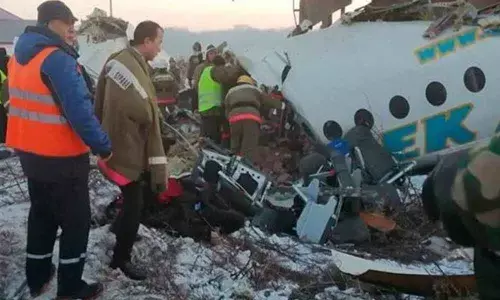 At least 7 killed as plane with 100 on board crashes in Kazakhstan