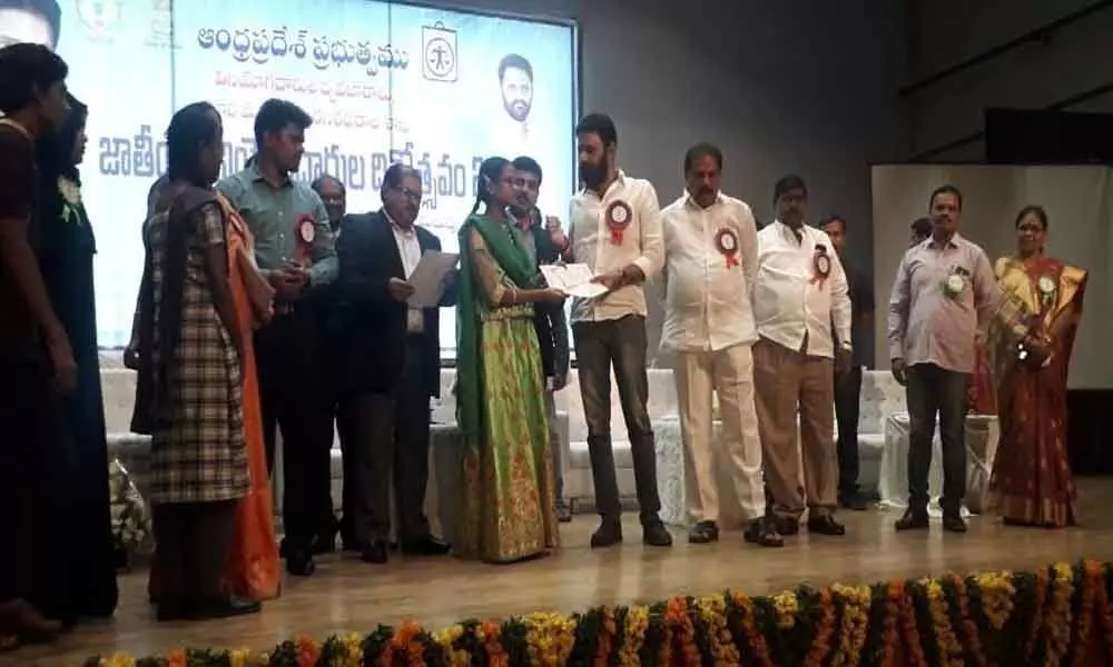Two of Viswabharati School students bag prizes: Minister Kodali Venkateswara Rao