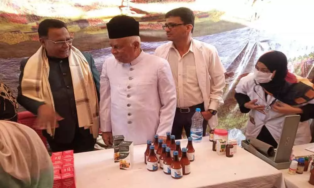 MLA Syed Pasha Quadri opens free medical camp at Old Feelkhana in Begum Bazar