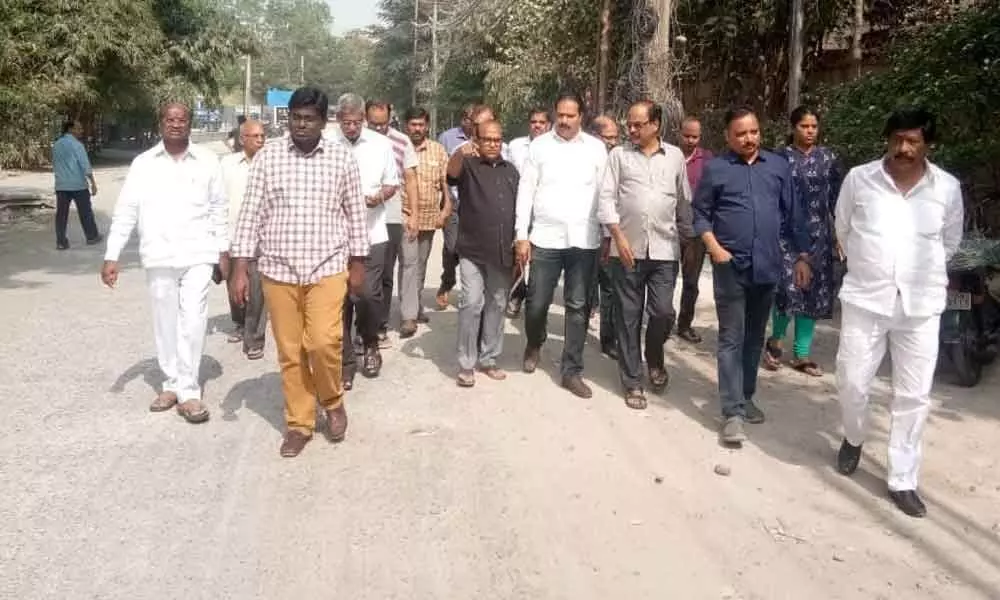 Development works inspected at Madhapur division