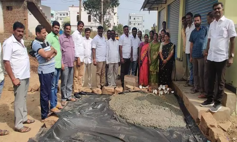 Chevalla: Sarpanch Shailaja Agireddy launches CC road works
