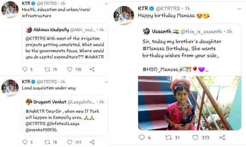 #AskKTR trends at top on Twitter