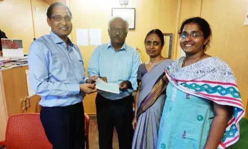 RINL donates 6 lakh to Homi Bhabha Cancer Hospital in Visakhapatnam