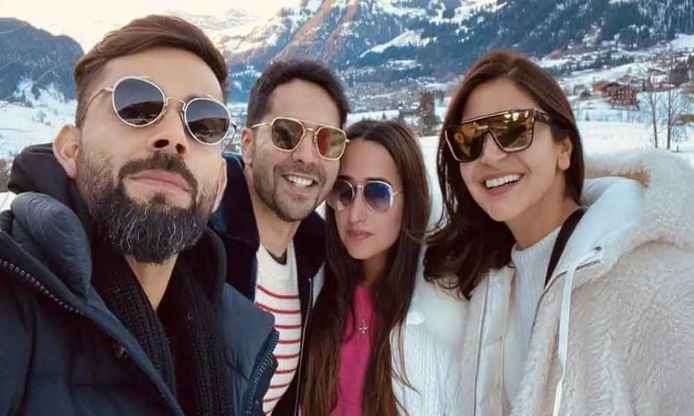 Virat Kohli, Anushka Sharma bump into another celebrity couple in Switzerland; See pic