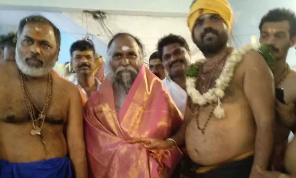 Patancheru : Jagga Reddy attends Ayyappa Padi Puja