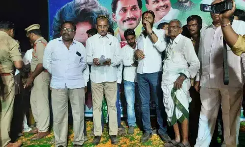 Minister Kodali Nani distributes residential lands to the poor in Gudiwada