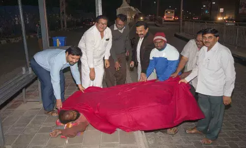 Blankets distributed to homeless in Hydernagar division