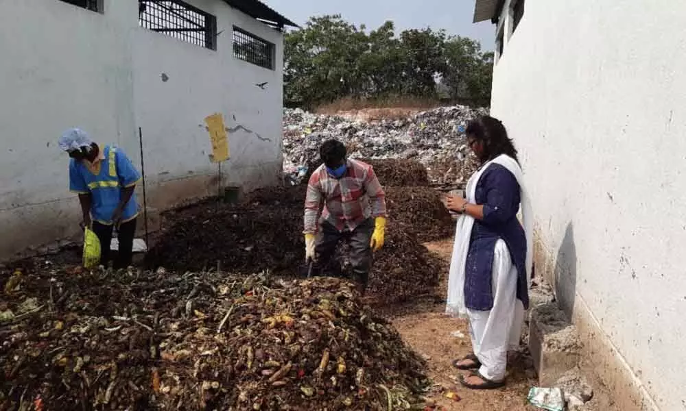 Mancherial Civic chief G Swarupa Rani inspects DRC Center