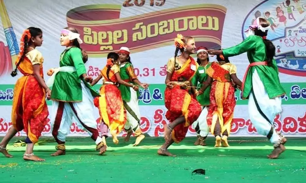 Students have gala time at Balotsav in Eluru