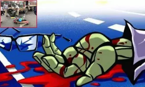 Two students died in a road accident at Uppal