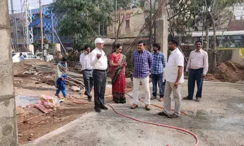 Corporator Golluri Anjaiyya inspects TS development works