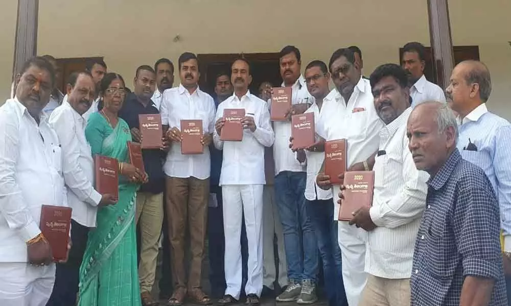 Shamirpet: Eatala Rajender releases calendar & diary