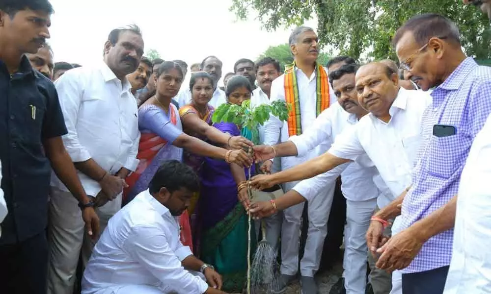 Manoharabad: Harish Rao launches Palle Pragathi-II at Konaipalli
