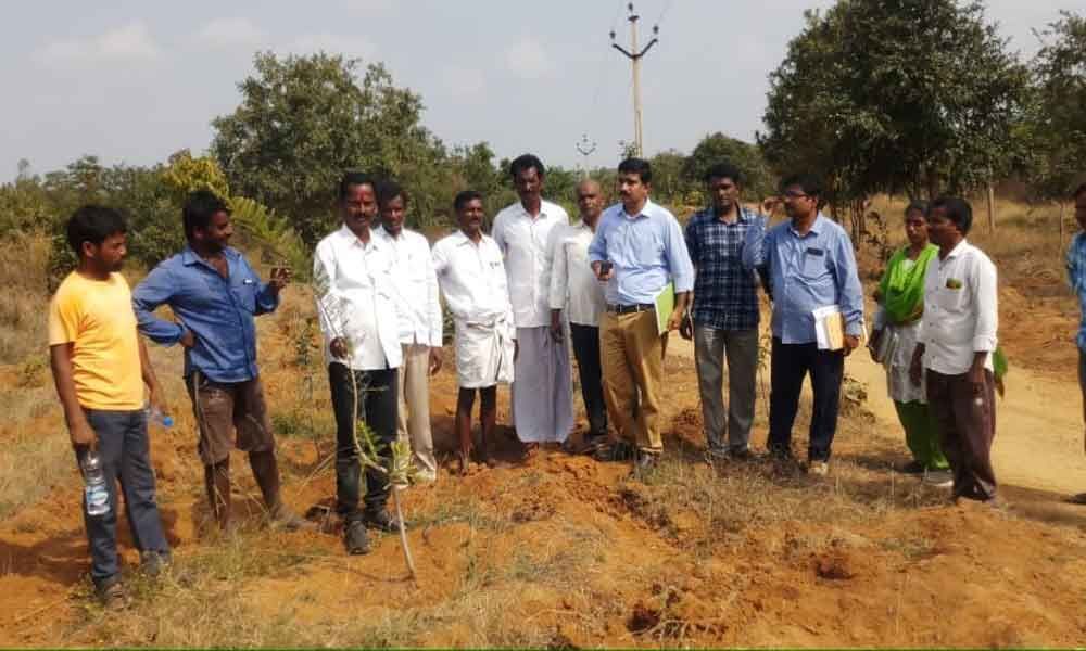 Flying squad officer VSNV Prasad Inspecting sanitation works in Toopran