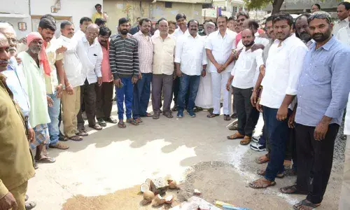 MLA Devireddy Sudheer Reddy launches CC road works in Lingojiguda division