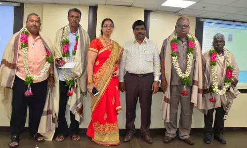 HMWSSB felicitates retired officials