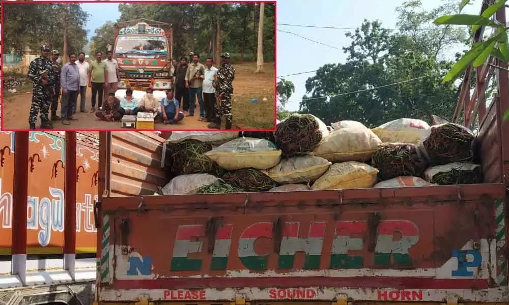 Police seize 2000 kg ganja in East Godavari
