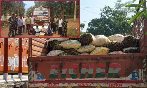 Police seize 2000 kg ganja in East Godavari