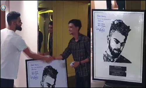Kohli receives special gift ahead of Guwahati T20I