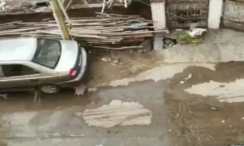 Sewage overflows in Hanuman Nagar