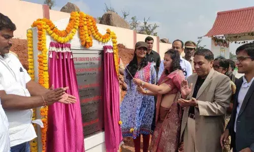 Sports ground developed at Telangana Model School