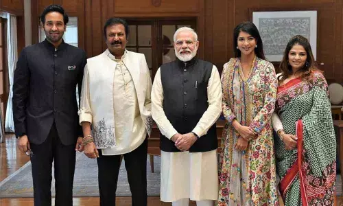 Mohan Babu, family members meet PM Modi