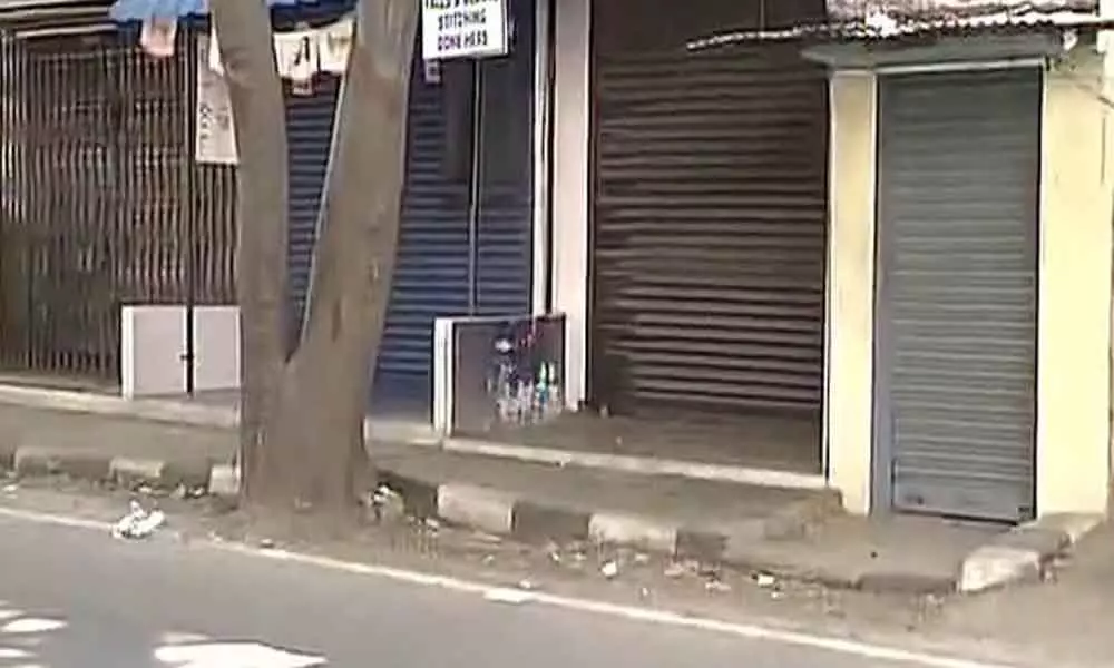 Shops and establishments down shutters in support to Bharath Bandh